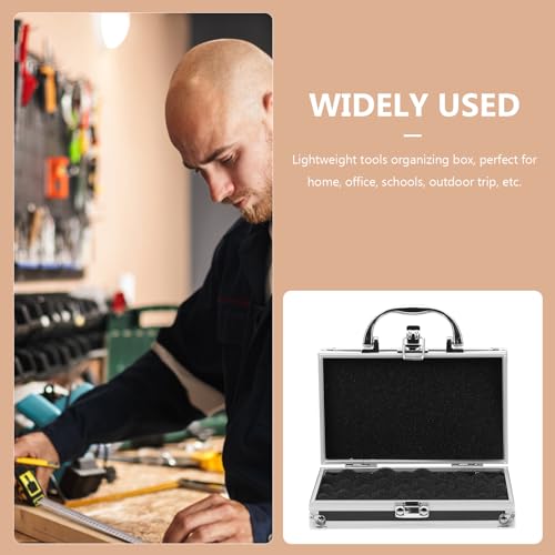Aluminum Hard Case Briefcase, Portable File Organizer Storage Box for Test Instruments Cameras Tools Parts and Accessories