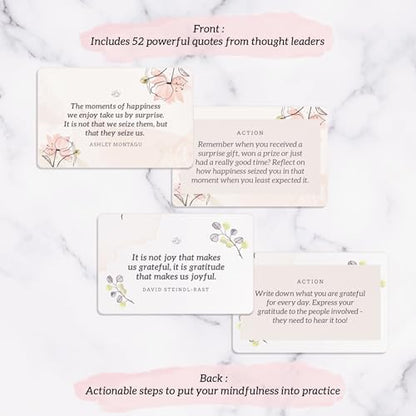 MESMOS 52 Mindfulness Cards with Action Plans. Relaxation Stress Relief Gifts for Women, Positive Affirmation Cards, Anxiety Relief Items, Meditation Self Care Kit, Relaxing Spiritual Gifts for Women - color: Watercolor (Small 3" x 2" cards)
