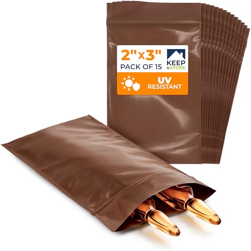 2"x 3" UV Protective Amber Zip Bags, Pack of 15 - Resealable Light-Blocking Plastic Bags for Packaging Light-Sensitive Products, Heavy Duty 3 mil Thick, Moisture Resistant Storage - size: 2"W x 3"L, style: Pack of 15