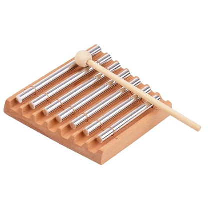 Colaxi Meditation Chime Wooden Chimes Bath Instrument Musical Instruments Wind Chimes with Mallet for Classroom Teachers Office Home, 7 Tone