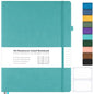 Blank Notebook, Hardcover Sketch Book, 8.5" x 11" Large Blank Journal, No Bleed Thick Paper Sketchbook for Drawing Art, Unlined Notebook Journal for Women Men, A4 Leather Sketchbook, Lay Flat, Teal - color: Teal