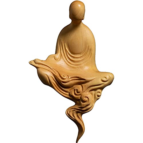 9CM ZenBoxwood Wood Carving FacelessFeng Shui Sculpture Crafts Solid Wood Decoration Home Decoration