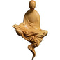 9CM ZenBoxwood Wood Carving FacelessFeng Shui Sculpture Crafts Solid Wood Decoration Home Decoration