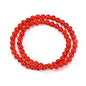 14in Agate Wrap Bracelet for Women Men Natural Round Beaded Agates Stone Healing Stretch Bracelets Elastic Handmade Polished Gemstone Beads Bracelet - color: Red Agate, size: 6mm Beads