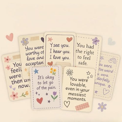 Inner Teen Healing Affirmation Cards - Meditation 54 Cards, Self-Compassion & Emotional Support, Anxiety Relief Items Affirmation Cards for Mental Health