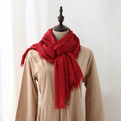 Pashmina Shawl Party Wraps Evening Dress Bridesmaid Long Cotton Scarves for Wedding - color: Wine Red 12