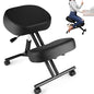 Ergonomic Kneeling Chair, Meditation Chair with Height Adjustable and Cushion for Home and Office, Posture Office Stool with an Angled Seat and Casters - size: Height Adjustable - Pneumatic