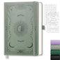 Dotted Journal for Women Men, 192 Pages A5 Notebook Journal, Hardcover Notebook with 100Gsm Thick Pages, Leather Note Book for Writing, Travel, Business, Office, Prayer 5.7 x 8.3, Light Green - color: Light Green, style: Dotted