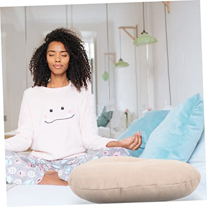 Hemoton Portable Meditation Cushion Comfortable Yoga Pillow for Sitting Floor Tatami Mat for Indoor Use Creative Design Grey for Meditation and Relaxation