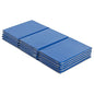 ECR4Kids Everyday Folding Rest Mat, 3-Section, 1in, Sleeping Pad, Blue/Grey, 5-Pack