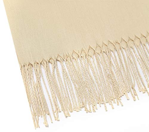Cindy & Wendy Pashmina Shawls and Wraps Scarf for Women Soft Large Winter Shawl for Evening Dress Wedding Party - color: Khaki