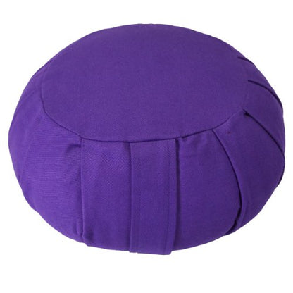 YogaAccessories Round Cotton Zafu Meditation Cushion Pillow - color: Purple
