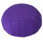 YogaAccessories Round Cotton Zafu Meditation Cushion Pillow - color: Purple