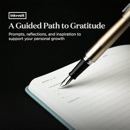 Ink+Volt Daily Gratitude Journal for Women & Men, Original Design with Inspirational Quotes, Grateful Journal for Happiness, Mindfulness, Affirmations & Reflection - 6x8.5 in, Sky Blue - color: Sky Blue