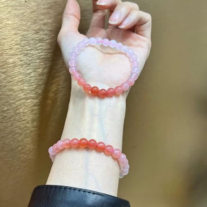 Beaded Bracelets for Women,Stretch Healing Crystal Bracelet Natural Stone Gemstone Jewelry Gifts - color: Style S-Gradient Agate