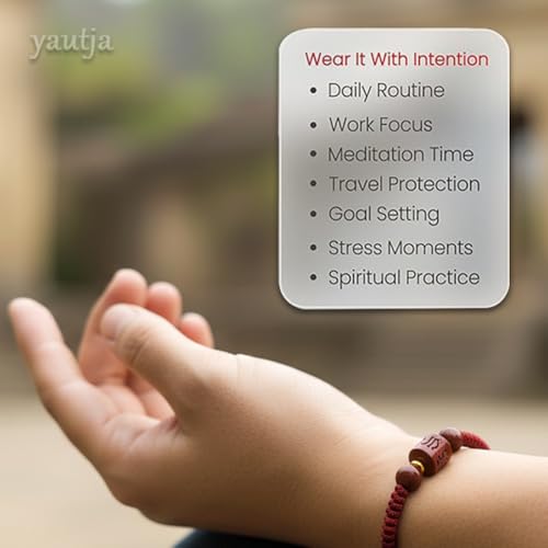 yautja Tibetan Buddhist Lucky Red String Bracelets Spiritual Protection Handmade Adjustable Red Buddha Bracelet Yoga Prayer Cinnabar Beads Amulet Bracelet Evil Protection Women Jewelry Gift for Health Charm Wealth Good Fortune - color: Red-2