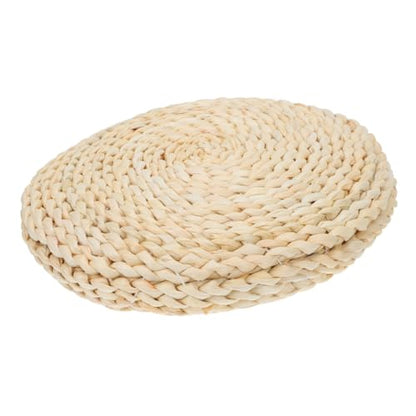 IMIKEYA Thick Straw Woven Meditation Cushion Handmade Yoga Mat for Comfortable Sitting Sturdy Tatami Floor Pad for Meditation and Relaxation