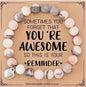 Beaded Bracelets, Natural Stone Bead Bracelet - color: LCS Multicolour 21519
