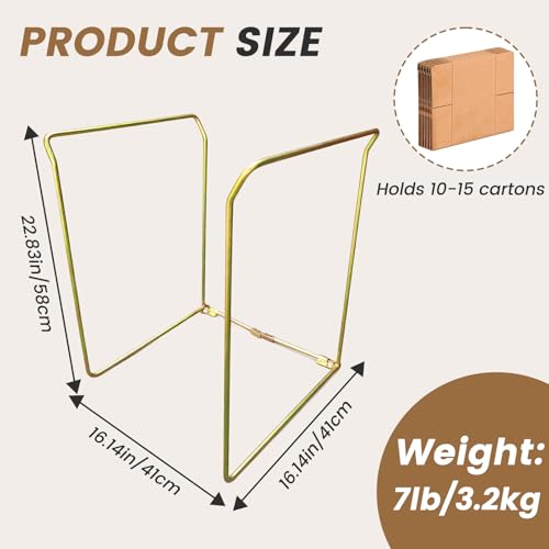 Foldable Storage Logistics Storage Bag Rack for Cardboard Boxes, Galvanized Iron Alloy, Holds 32 Carton Boxes, Multi-Purpose Organizer Logistics and Clothing, Anti-Rust Solid Sturdy Studios
