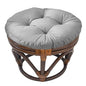 Futon Seat Cushion, Overstuffed Round Tatami Indoor Outdoor Seat Pads Chair Pad, Solid Color Footstool Cushion, not Include Chairs(18inch) (Medium Gray) - color: Medium Gray