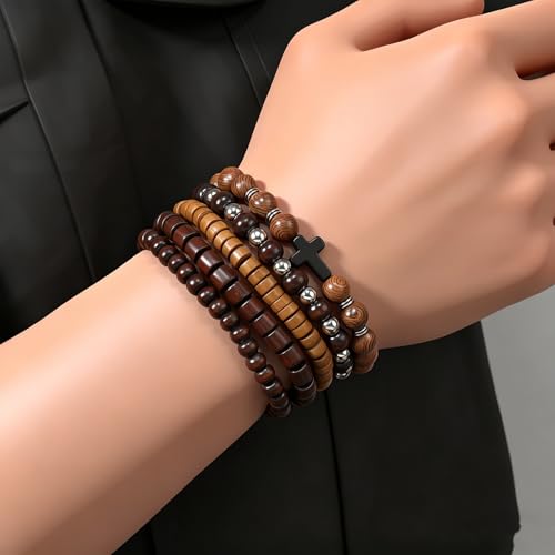 Gothic Bracelet Adjustable Punk Braided Leather Multilayer Grunge Set Bracelets Emo Metal Cuff Wrap Bangles Meaningful Gift - color: J-BZ-33
