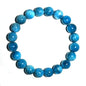 Single-pack of pure gemstone bracelets… - color: 10MM-Blue-Apatite