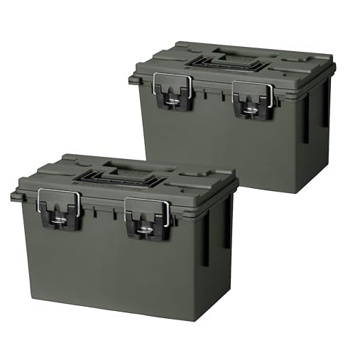 Sheffield 12774 XL Storage Bins With Lids, 2-Pack Stackable Storage Bins, Made in USA, Lockable and Water-Resistant Containers with Lids, Plastic Containers for Home, Classroom, and Dorm - color: Green, size: XL 2-Pack