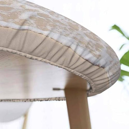 Seascape Round Table Cloth Ocean Wave Beach Clouds Coast Sky Sea Nature Sunny Scenic Elastic Edged Table Cover Fade and Stain Resistant Table Cloths Easy to Clean Fits Tables 40-44" Diameter - color: Seascape