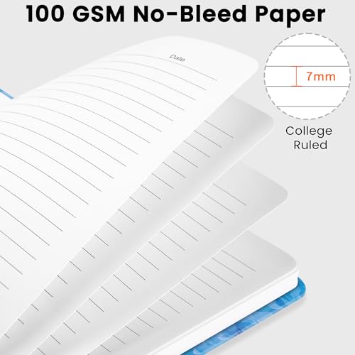 Lined Spiral Journal Notebook, A5 College Ruled Notebook for Journaling, Note-Taking, and Daily Planning, Durable Hardcover with an Elegant Design, Rose Twilight - color: Q.Rose Twilight