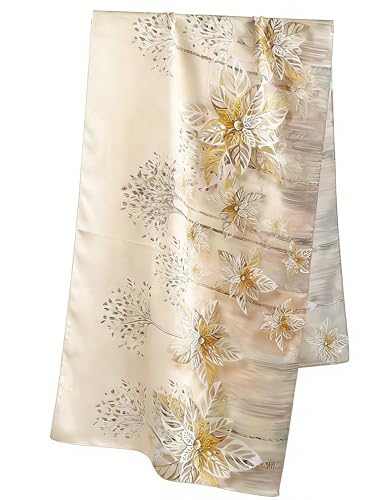 100% Mulberry Silk Oversized Women’s Sun-Shielding Shawl Formal Evening Neckwear Featherlight Airy - color: N14-vintage Map Scarf（69" X 21"inch）