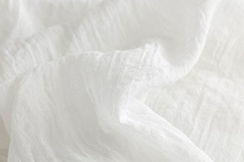 Jeelow Solid Color Scarf Wrap Shawl for Women Men – Soft Lightweight Head Scarf, All Season, Travel Beach Office Daily Wear - color: White