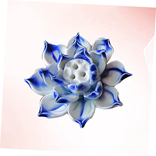 ABOOFAN Ceramic Lotus Adornment Creative Decorative Table Ornament for Home Accessories Unique Handmade Crafts for Desk Bookshelf Display Elegant Zen Style