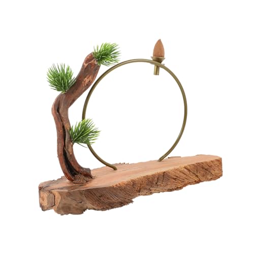 Healifty Carving Tabletop Ornament Zen Style Root Carving Artware for Home Decor Elegant Wooden Adornment for Desk Bookshelf and Dining Table Unique Chinese Design