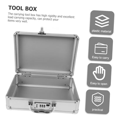 Aluminum Alloy Portable Storage Box Large Capacity Emergency First Aid Kit Hard Briefcase for Travel Tool Organizer Home and Outdoor Use