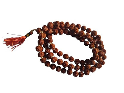 BHAVICREATION Rudraksha Mala with Gomukhi japa Bag 108 Beads Hare Krishna Mala Puja samagri (Rudraksha mala 9 mm) - color: Rudraksha Mala 9 MM