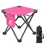 Opliy Camping Stool Upgrade Foot Stool for Camping Fishing Hiking Gardening and Beach, Camping Seat with Carry Bag (Rose Red) - color: Rose Red