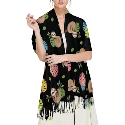 Ladies Warm Autumn Scarf Pashmina Wraps Shawl Winter Cozy - color: Picture (370)
