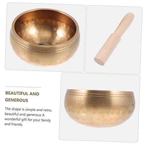1Set Professional Meditation Singing Bowl with Stick and Gasket for Healing Music for Yoga and