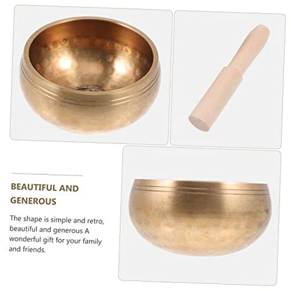 1Set Professional Meditation Singing Bowl with Stick and Gasket for Healing Music for Yoga and