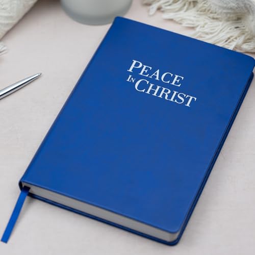 Prayer Journal – Peace in Christ 12-Week Guided Christian Prayer Journal for Women & Men with Daily Prayer Prompts, Scripture, Gratitude & Reflection for Spiritual Growth - color: Blue
