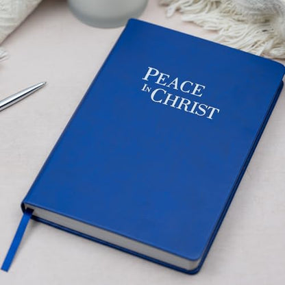 Prayer Journal – Peace in Christ 12-Week Guided Christian Prayer Journal for Women & Men with Daily Prayer Prompts, Scripture, Gratitude & Reflection for Spiritual Growth - color: Blue