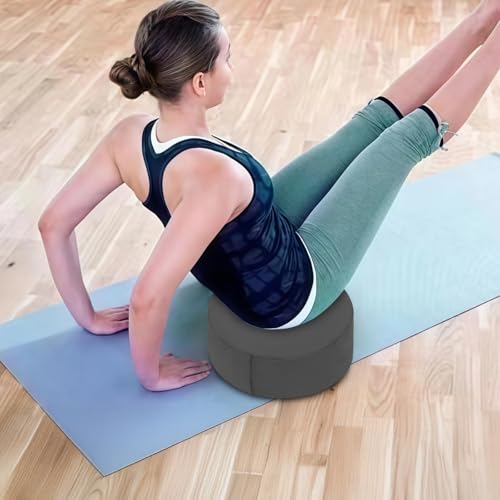 Comfortable Round Buckwheat Cushion Meditation Yoga, Floor Sitting Seat, Natural Buckwheat Hulls Filling, Adjustable Height, Soft Cotton Cover, Ideal for Relaxation and Meditation