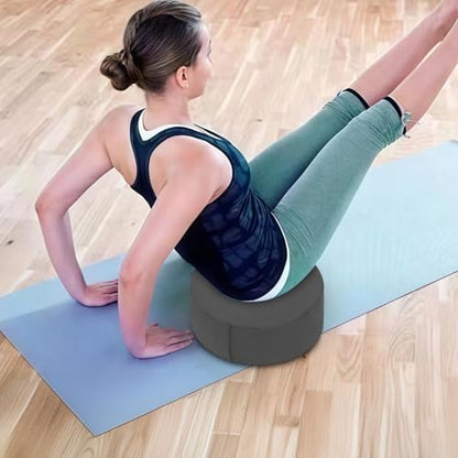 Comfortable Round Buckwheat Cushion Meditation Yoga, Floor Sitting Seat, Natural Buckwheat Hulls Filling, Adjustable Height, Soft Cotton Cover, Ideal for Relaxation and Meditation