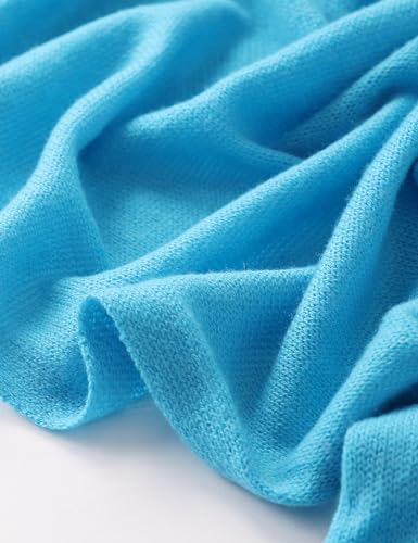 Soft Cashmere Blend Wrap Chic Scarf Stole for Women Wayfarer Travel Extra Large 87"x28" - color: Ultramarine