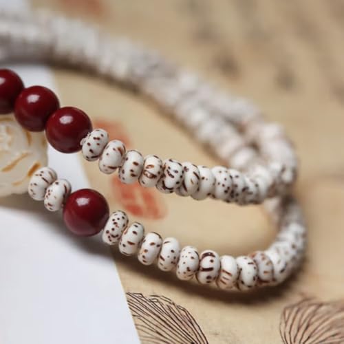 Natural Star Moon Bodhi Bracelet for Women Men Double-loop Winding Star Moon Bead Bracelet Meditatioon Healing Anxiety Relief Energy Buddha Bead Bracelets Birthday Gift - color: Bodhi 122