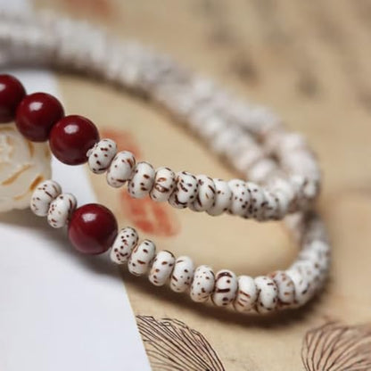 Natural Star Moon Bodhi Bracelet for Women Men Double-loop Winding Star Moon Bead Bracelet Meditatioon Healing Anxiety Relief Energy Buddha Bead Bracelets Birthday Gift - color: Bodhi 122