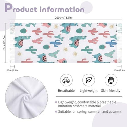 Big Oversized Long Scarves Pashmina Shawl Wrap Women gifts - color: Picture (652)