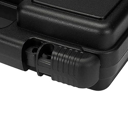 Small Hard Case with Foam, 10" Lightweight Pluck Foam Padded Protection Carrying/Storage Case - Customizable Interior for GoPro, Camera, iPhone, Tablet, Black - Outer Size:10.5” x 8.5” x 3” - style: Inner 10" X 6.2" X 2.8"