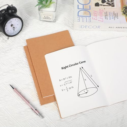 miikoul 24 Pack Blank Kraft Notebooks, 8.3"x5.5" A5 Small Journal Bulk Blank Notebooks 80 Gsm Unlined with 60 Pages A5 Subject Notebooks Traveler Journal Set for Adult Students Office School Supplies - color: Blank inner pages-24 PCS