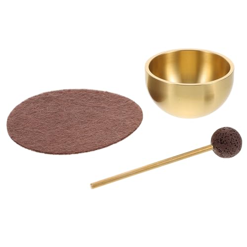 STOBAZA Mini Meditation Singing Bowl Set Handmade Sound Bowls with Mallet and Cushion for Yoga, Chakra Healing, Mindfulness, and Stress Relief Therapy
